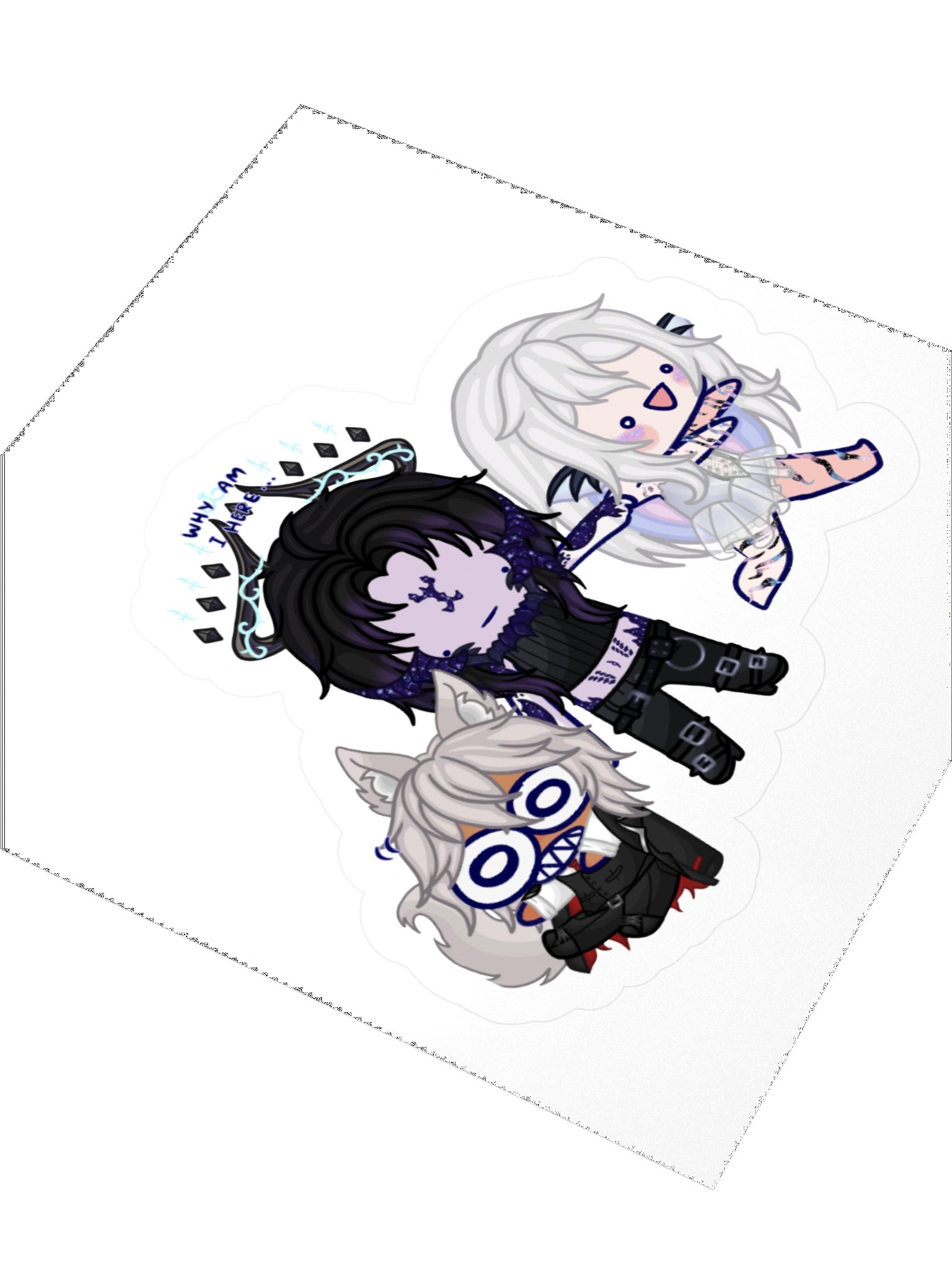 Chaotic Trio Sticker product image (9)