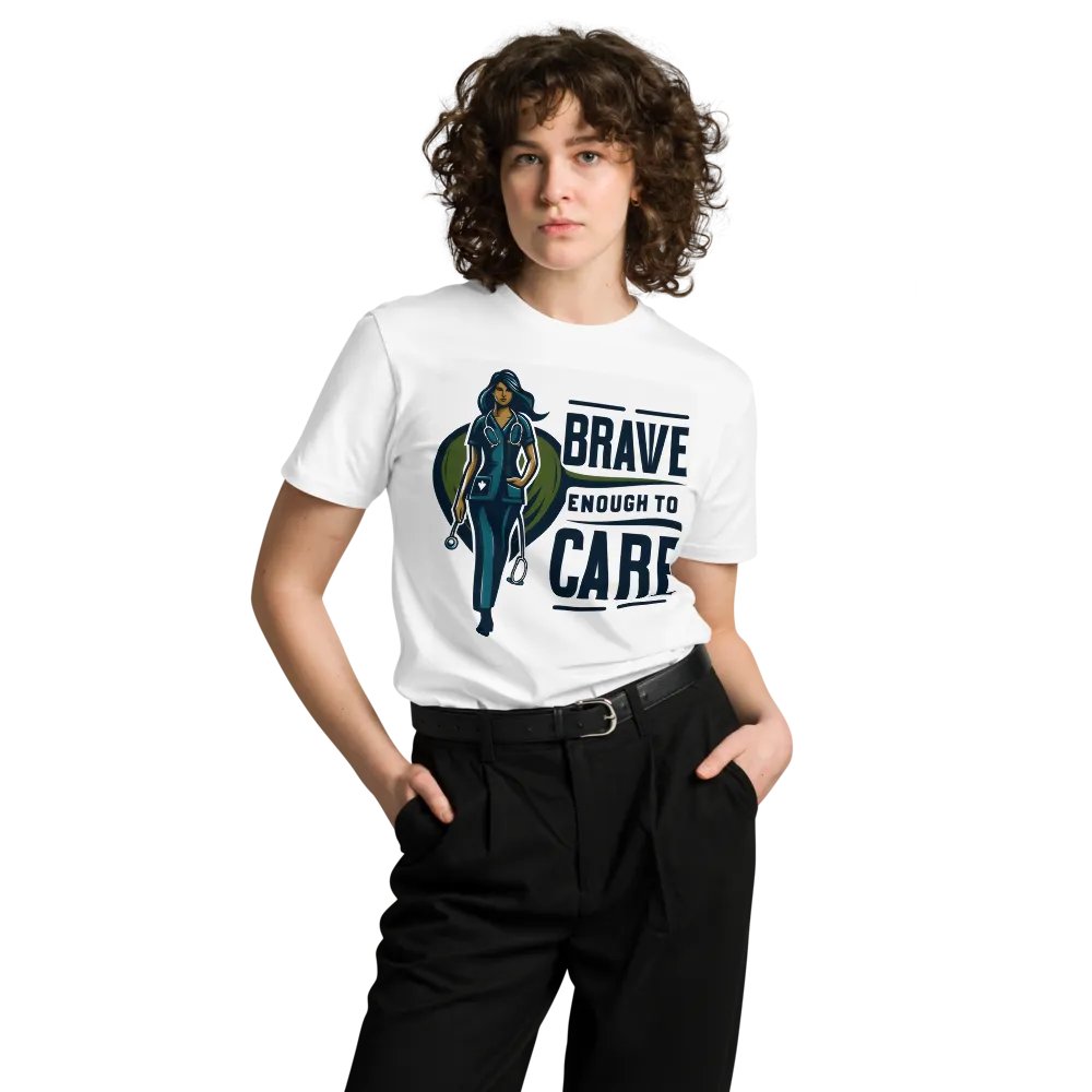 brave enough to care t-shirt product image (8)