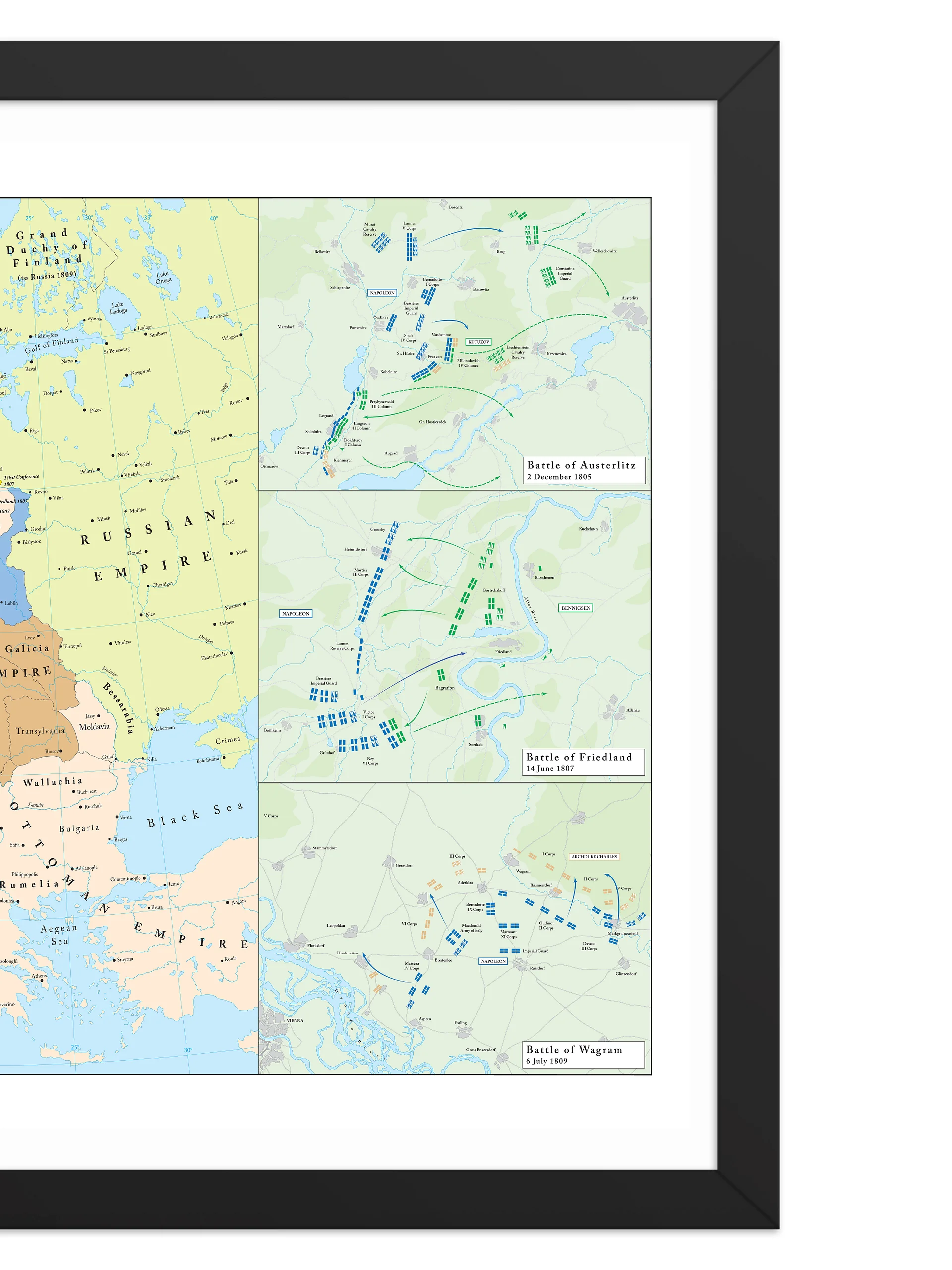 Napoleonic Europe 1809 - Framed Poster product image (3)