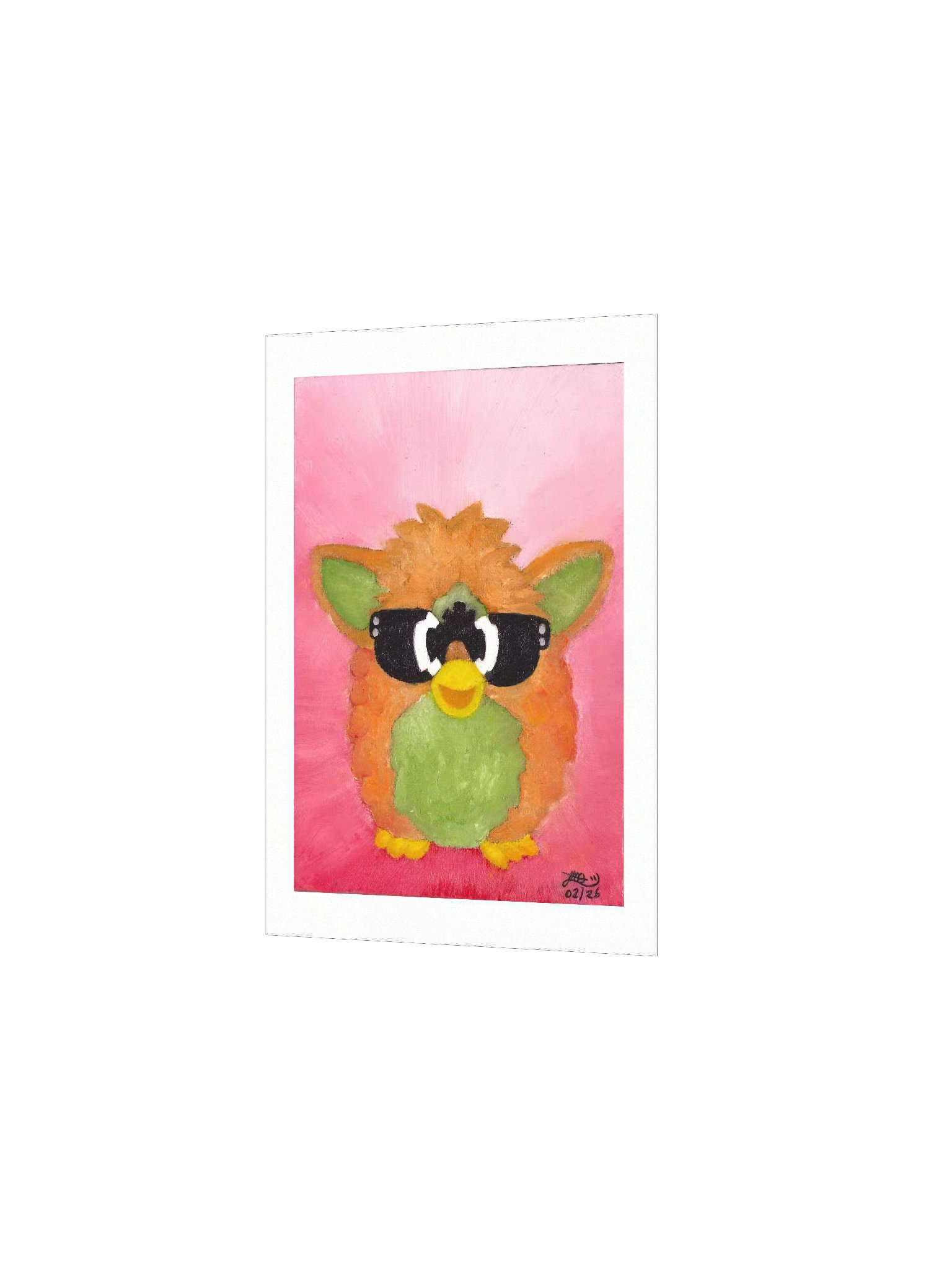Furby Pink Oil Painting Print product image (3)