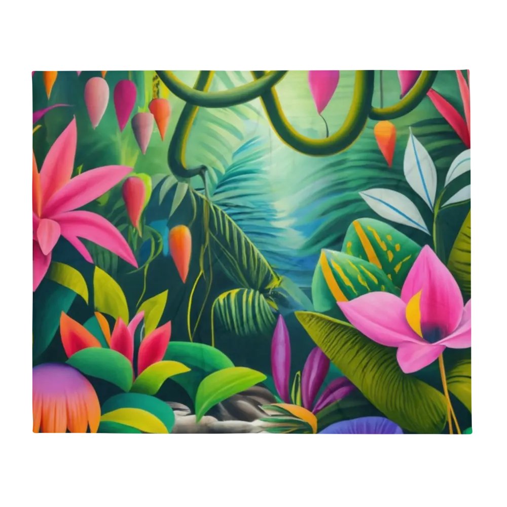 Exotic Jungle Foliage Throw Blanket product image (4)