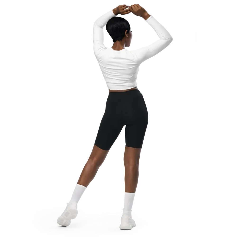 Eclipse Women's Recycled Long Sleeve Crop Top - UPF 50+, White product image (2)