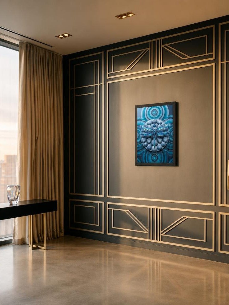 Geometric Dragonfly Framed Poster - Neo-Deco Wall Art product image (5)