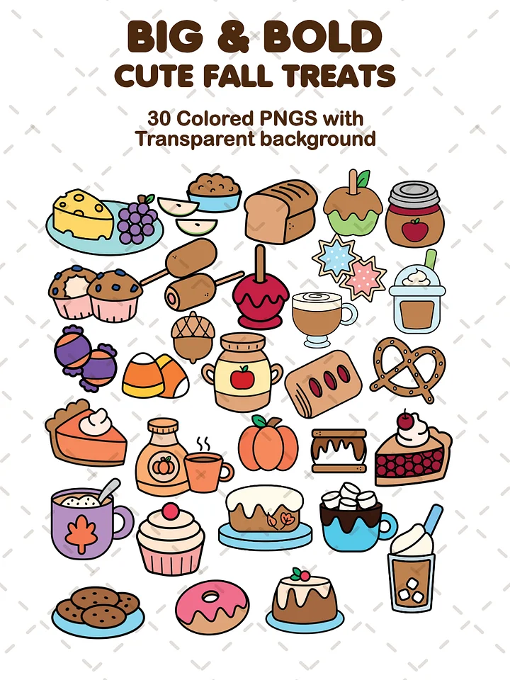 Cute Fall Treats Clipart Pack product image (2)
