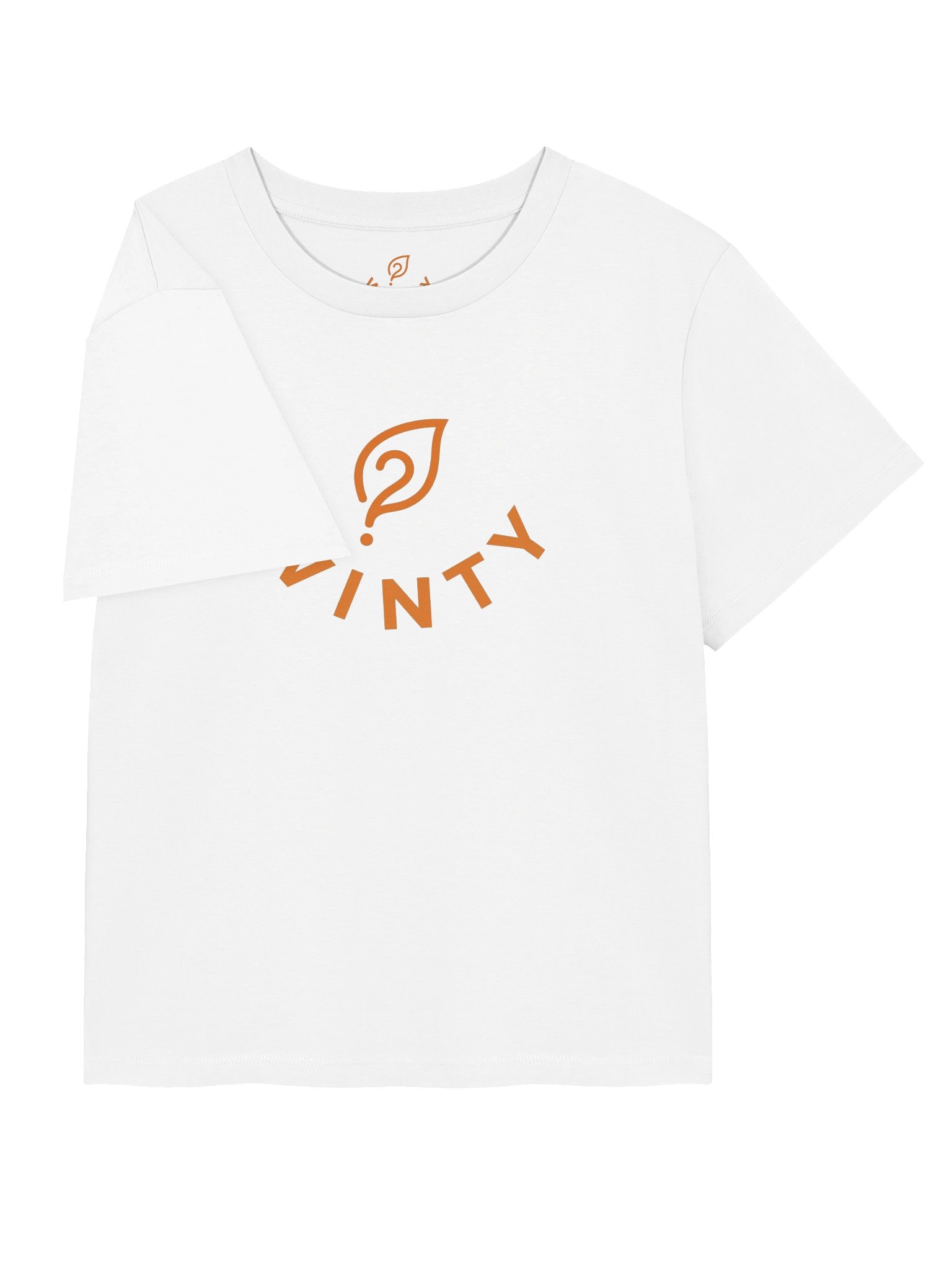 WINTY Women's Organic Ribbed Neck T-Shirt (White) product image (3)