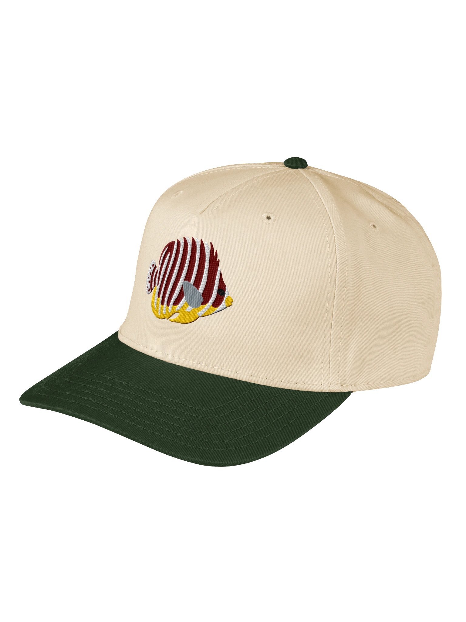 Multibar Angelfish Embroidered Mid-Profile Baseball Cap | Saltwater Reef Aquarium Fish Hat product image (5)
