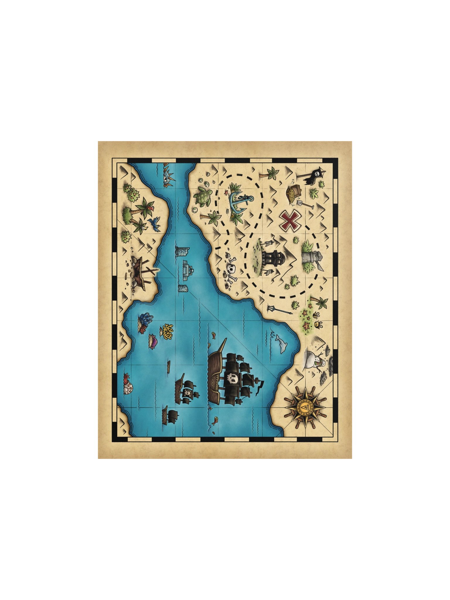 Capt. Sal's Lost Treasure Map Poster! (Small Size) product image (1)