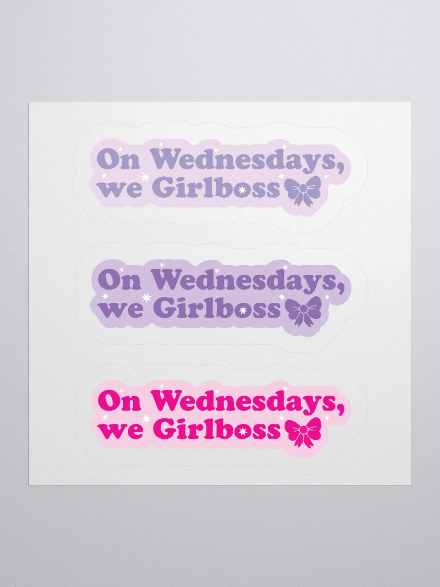On Wednesdays, We Girlboss Assorted Sticker Sheet product image (3)