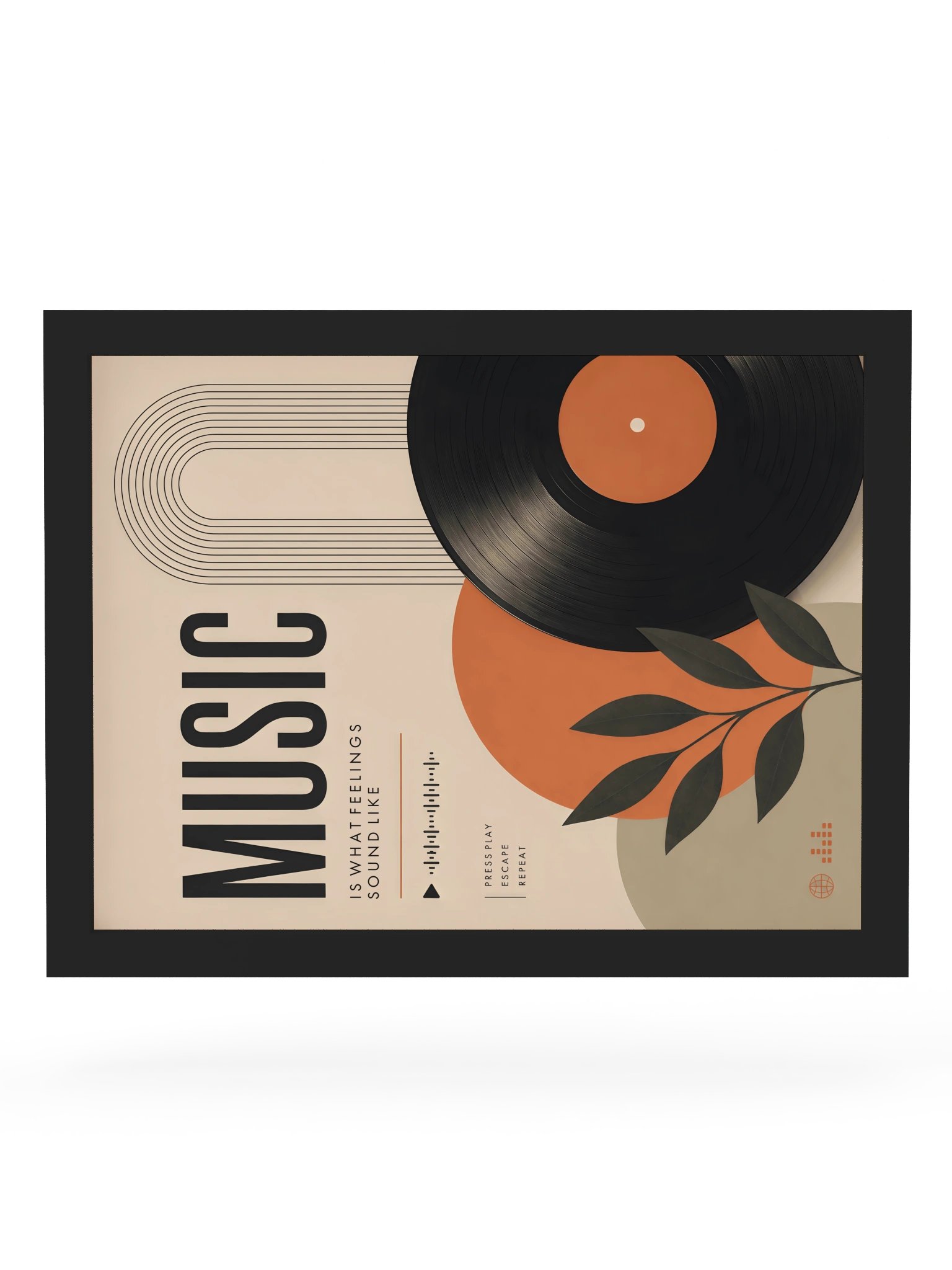 Music Is What Feelings Sound Like — Retro Music Boho Wall Art product image (22)