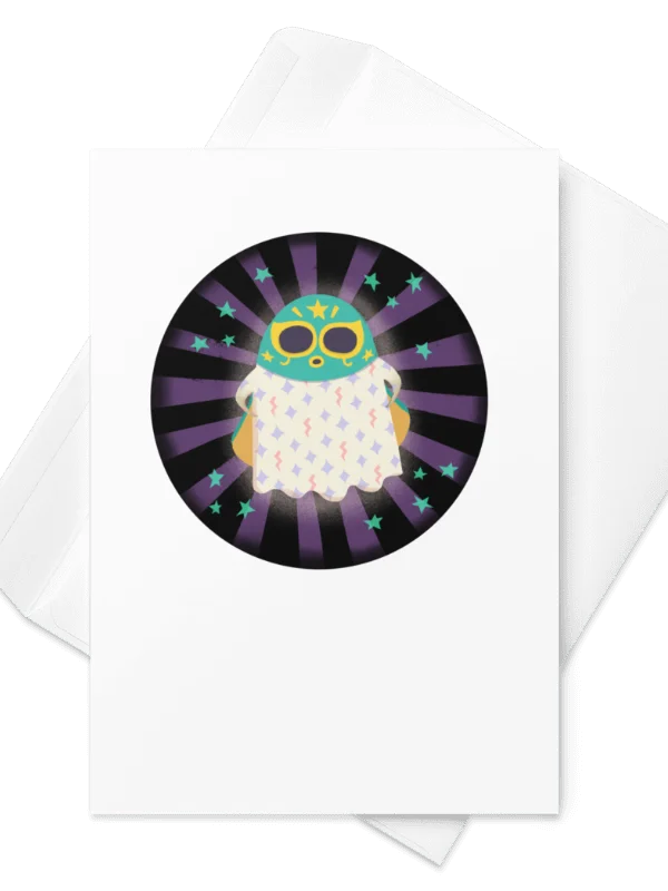 Little Ghost Luchador - Greeting Card product image (3)