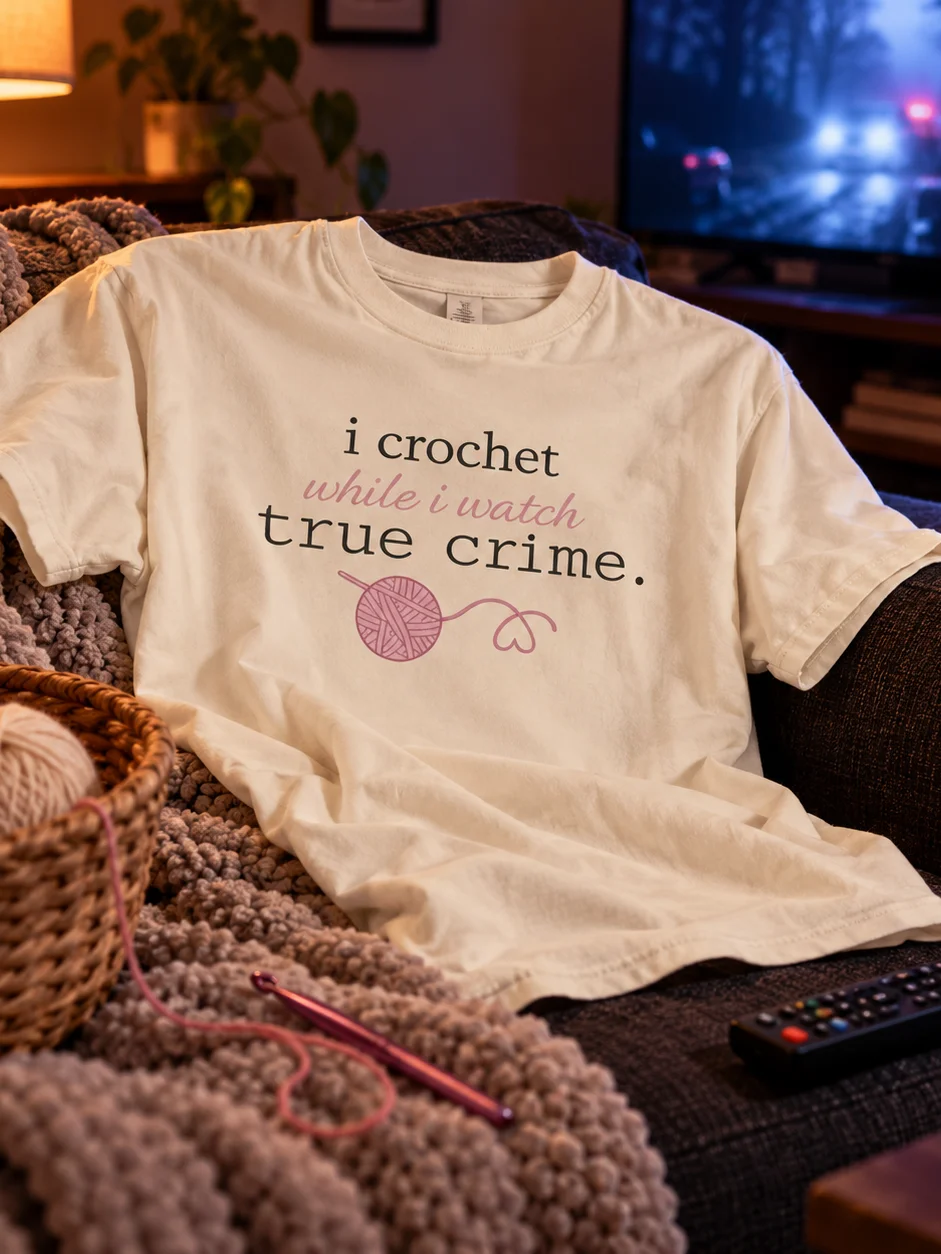 I Crochet While I Watch True Crime Tee product image (1)