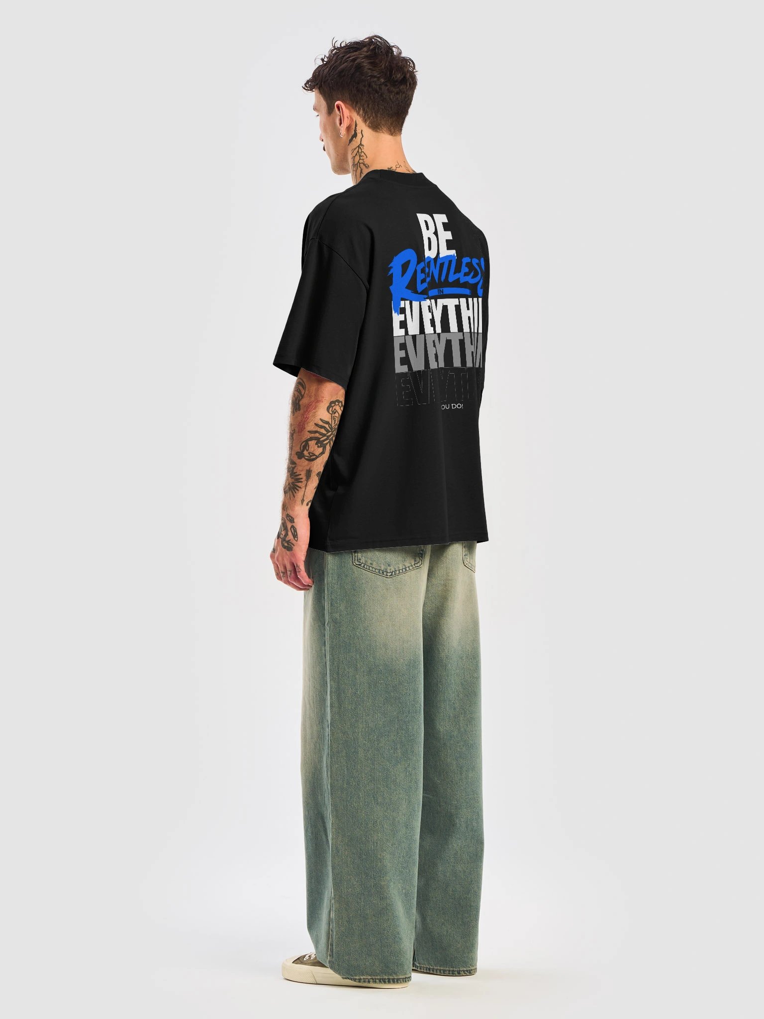 Blue Relentless Oversized Tee product image (8)