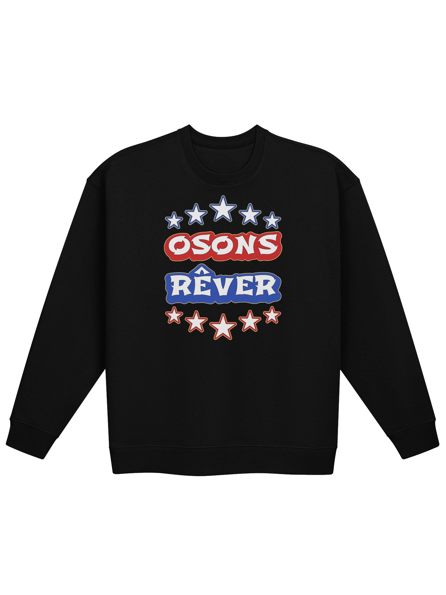 Let Us Dare To Dream In French Unisex Organic Cotton Blend Oversized Graphic Sweatshirt product image (1)