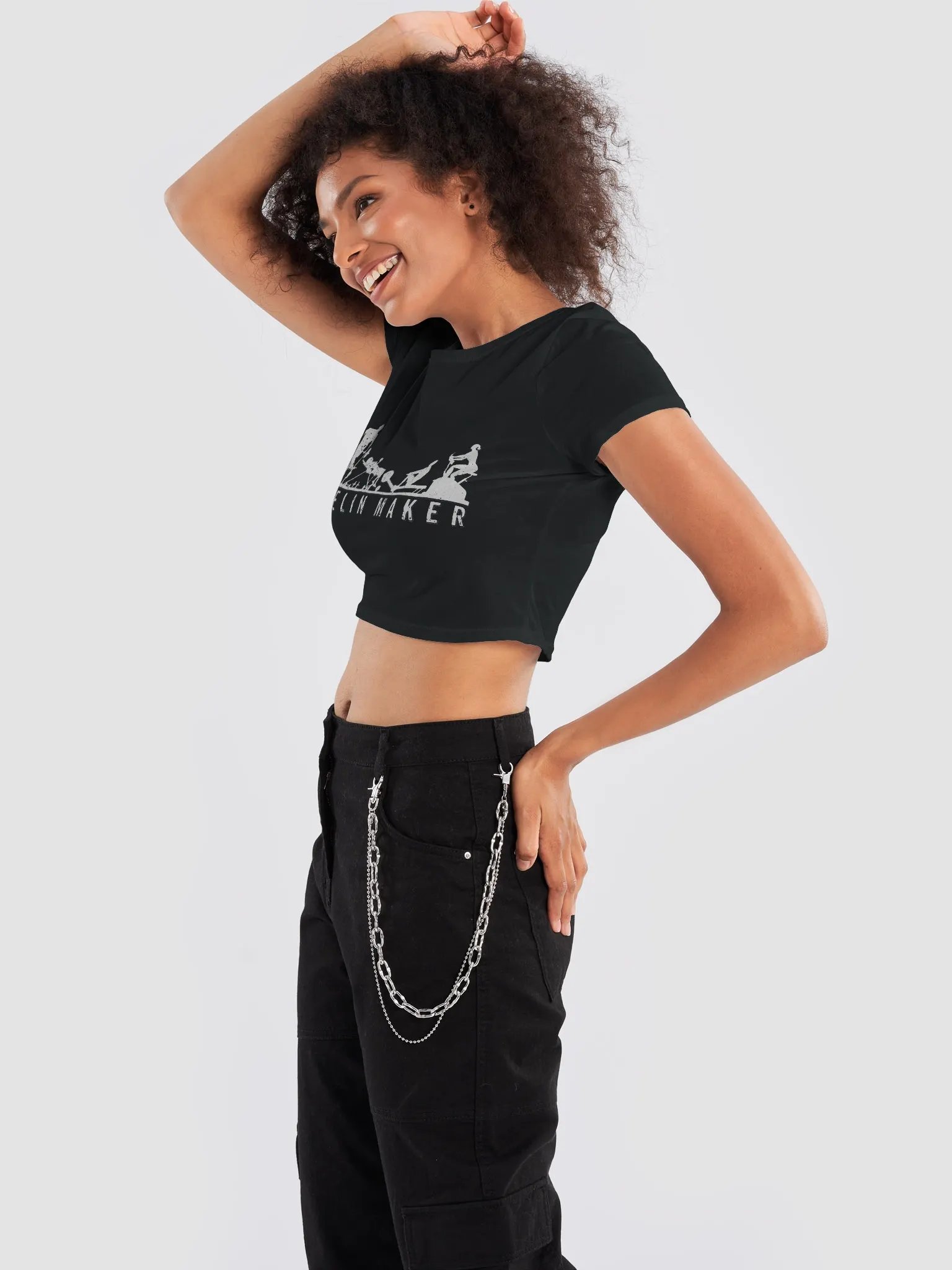 Women's Crop Tee (White Text) product image (10)