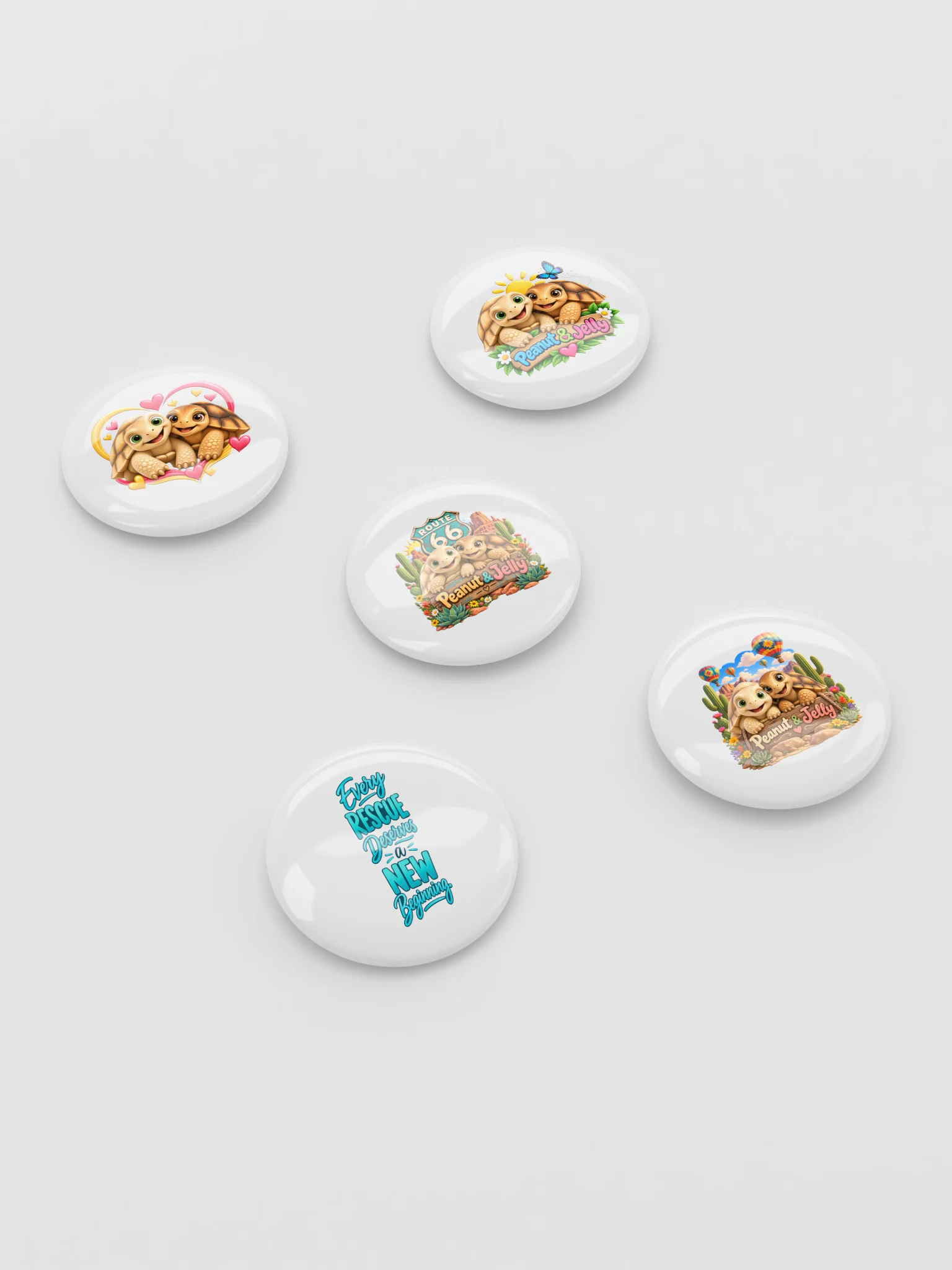 Peanut & Jelly’s Love and Adventure Button Pin Set product image (3)