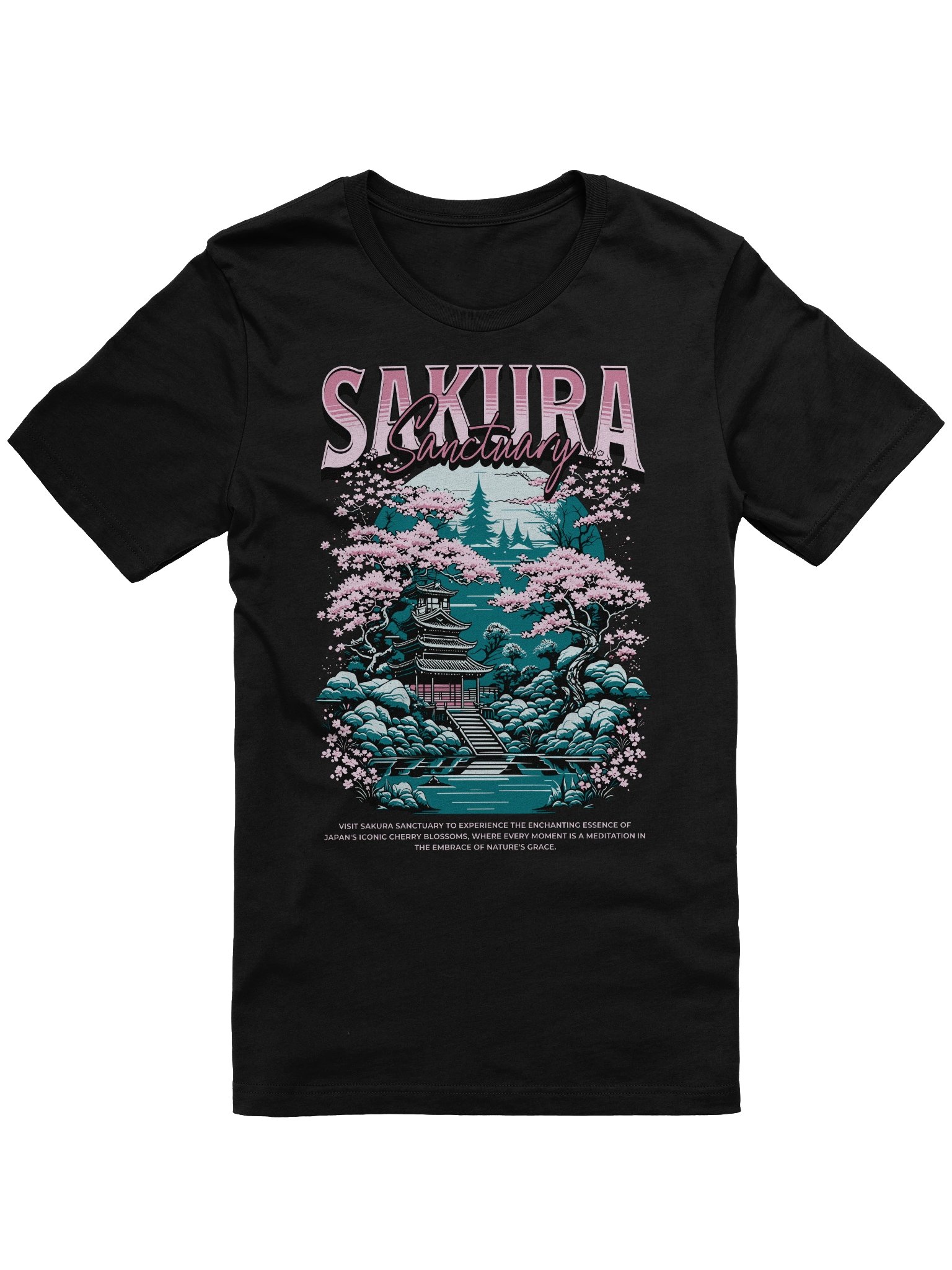 Stylish Sakura Sanctuary Serenity T-Shirt for Nature Lovers product image (1)