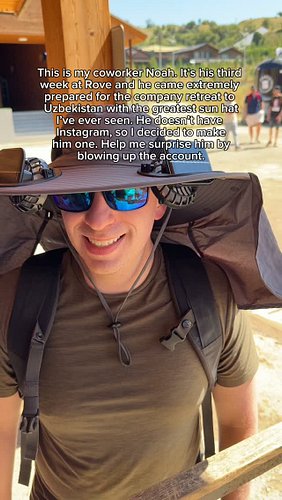 And he's single ladies! Go follow @noah.rove so we can surprise him with how many people love his hat.