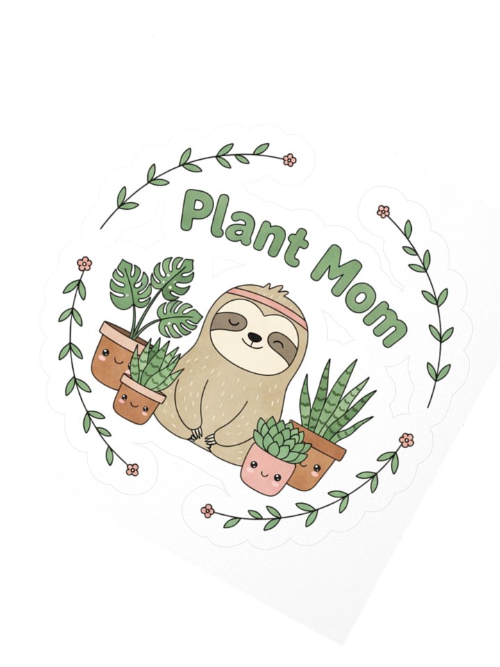 Sticker "Plant Mom" - Perezoso Cute product image (5)