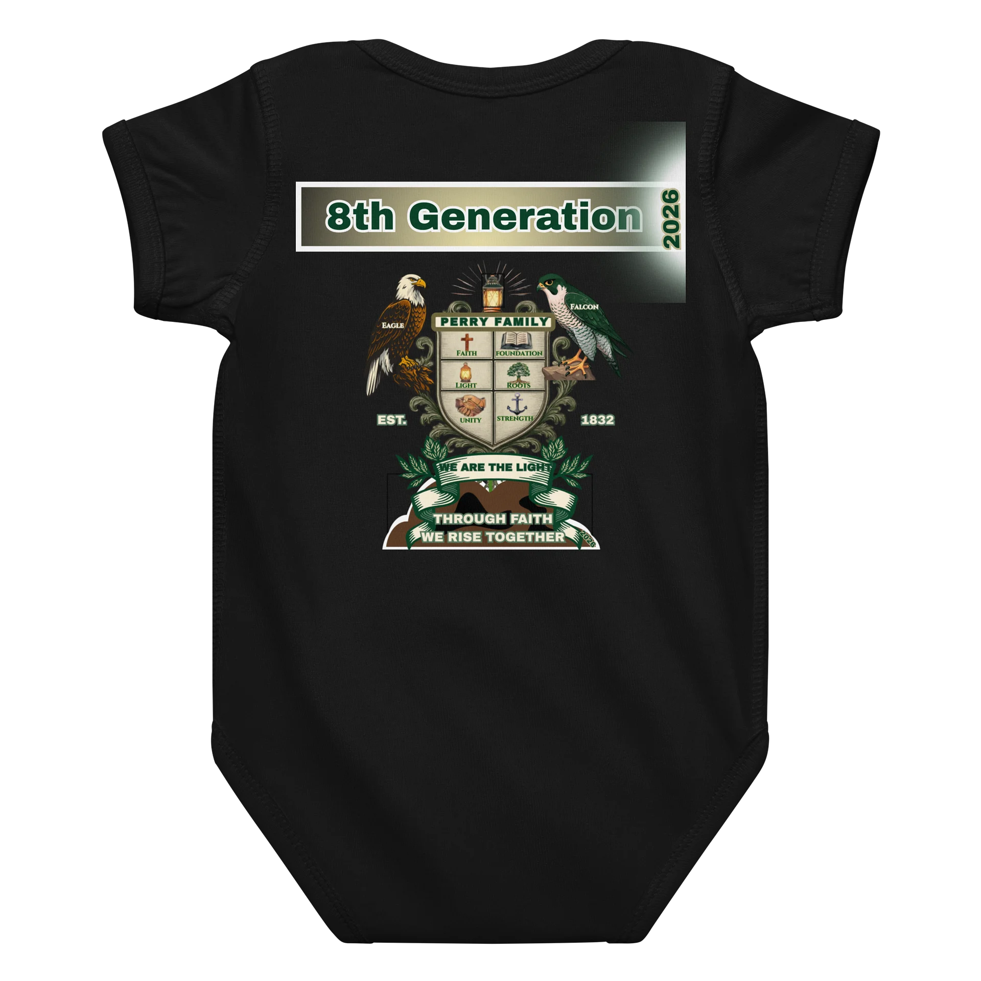 Perry Family Reunion 2026 Rabbit Skins Baby Jersey Bodysuit– 8th Generation | Legacy Edition product image (2)