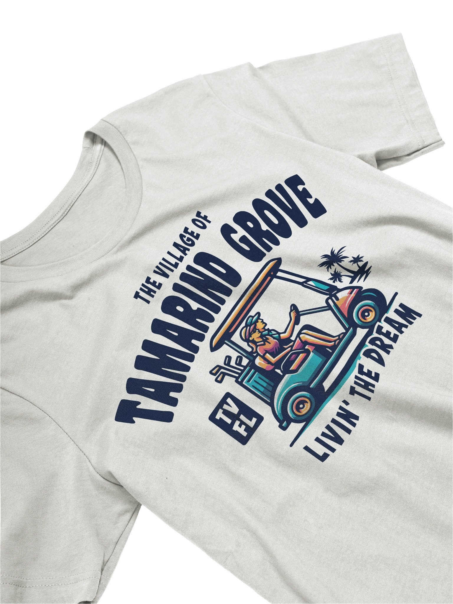 The Village of Tamarind Grove TV FL Golf Cart Design T-Shirt product image (24)