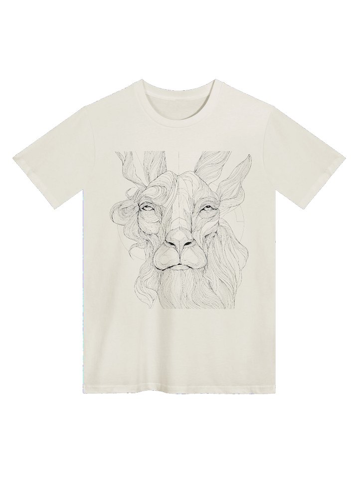 Guardian of the Wild – Sacred Goat Line Art Tee product image (2)