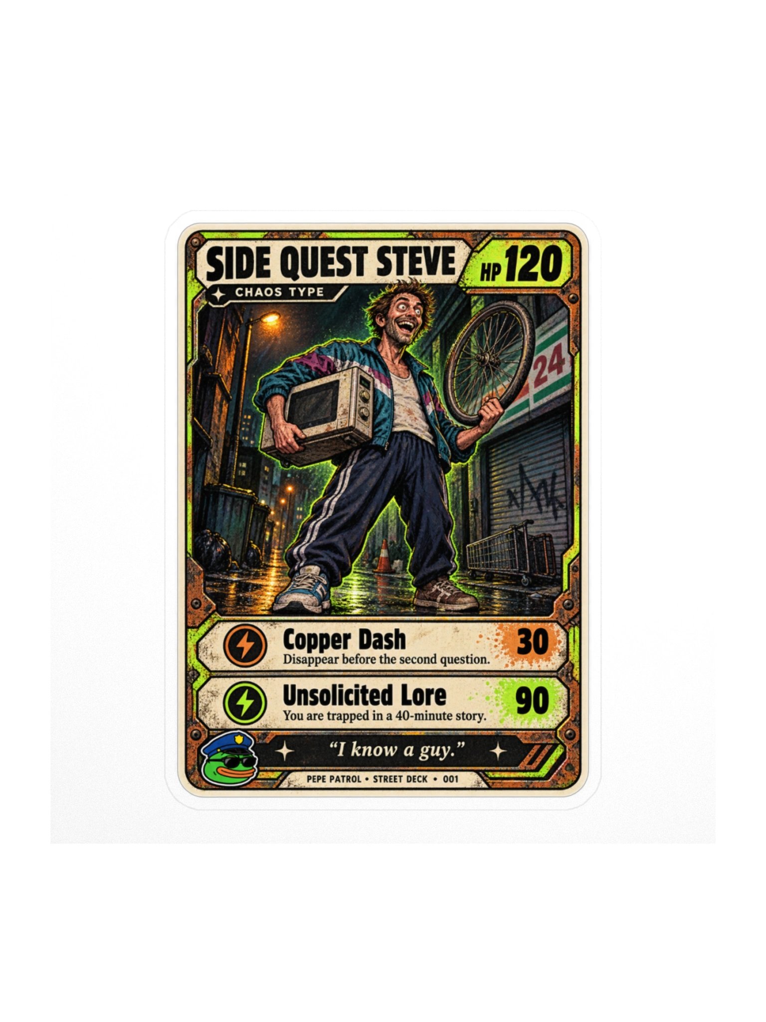 Side Quest Steve — Street Deck Sticker 001 product image (1)
