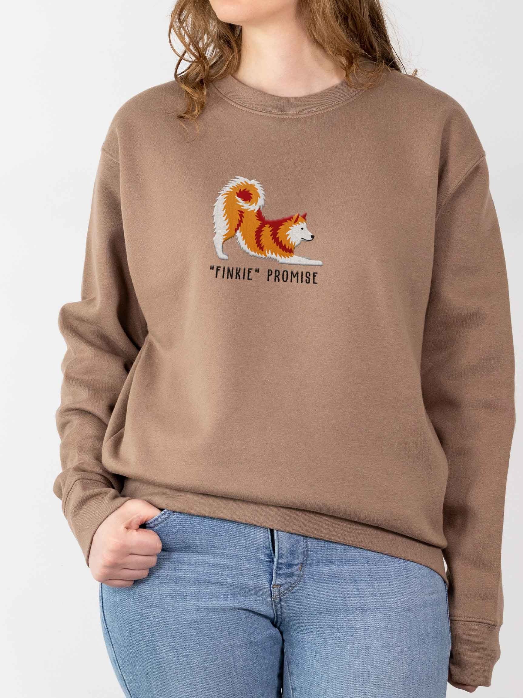 Finkie Promise Sweatshirt (Embroidered) of a Finnish Spitz(Gold) product image (2)
