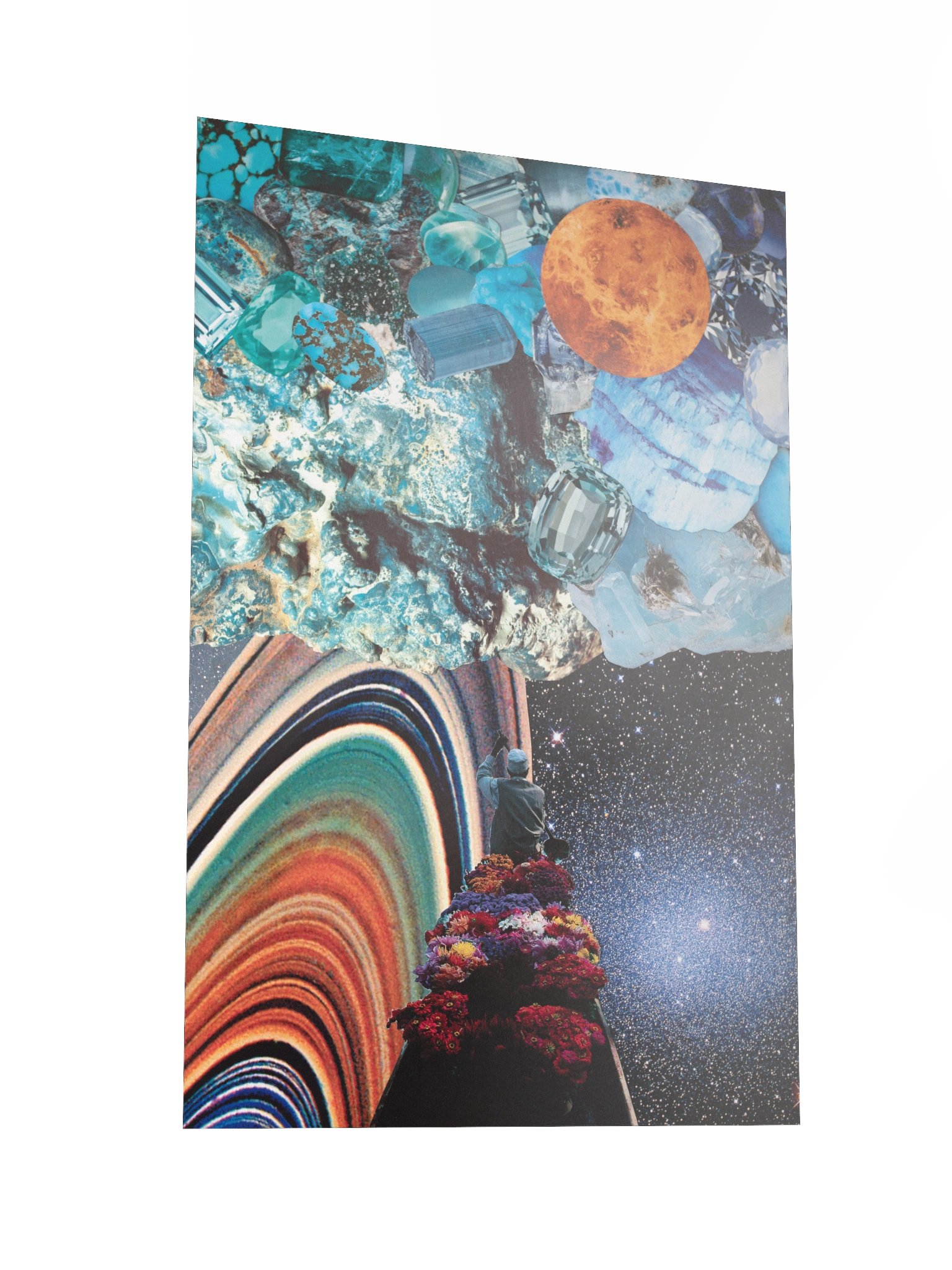 "celestial salesman" 12"x18" collage print product image (4)