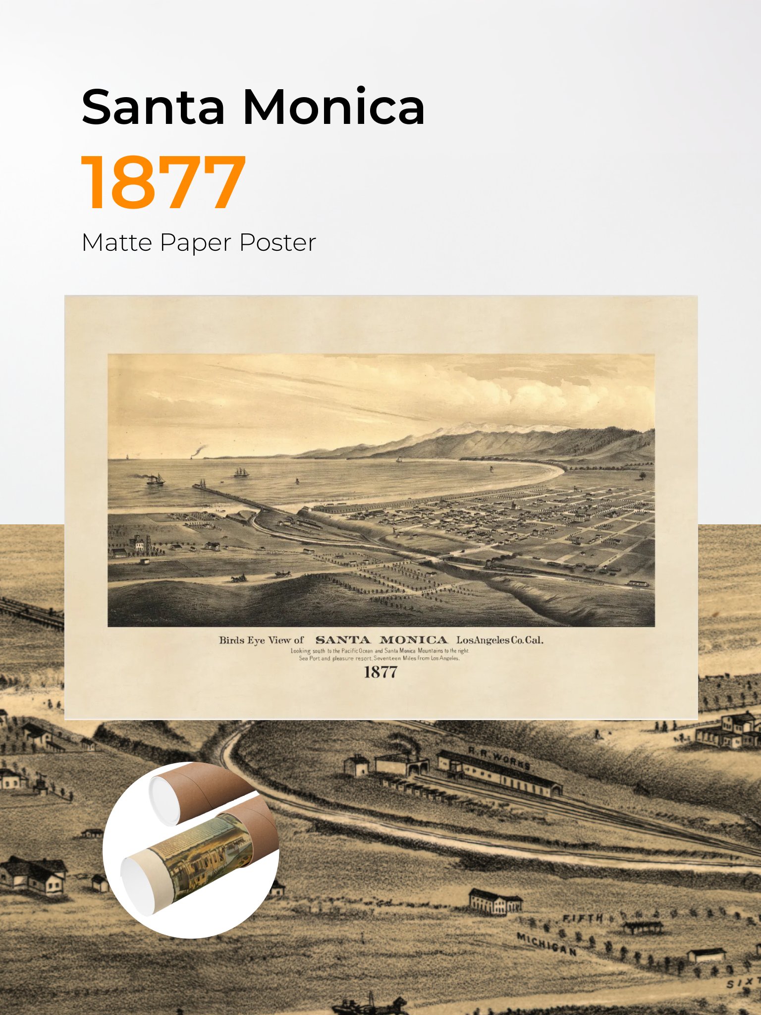 Santa Monica 1877 (Unframed Poster Print) product image (1)