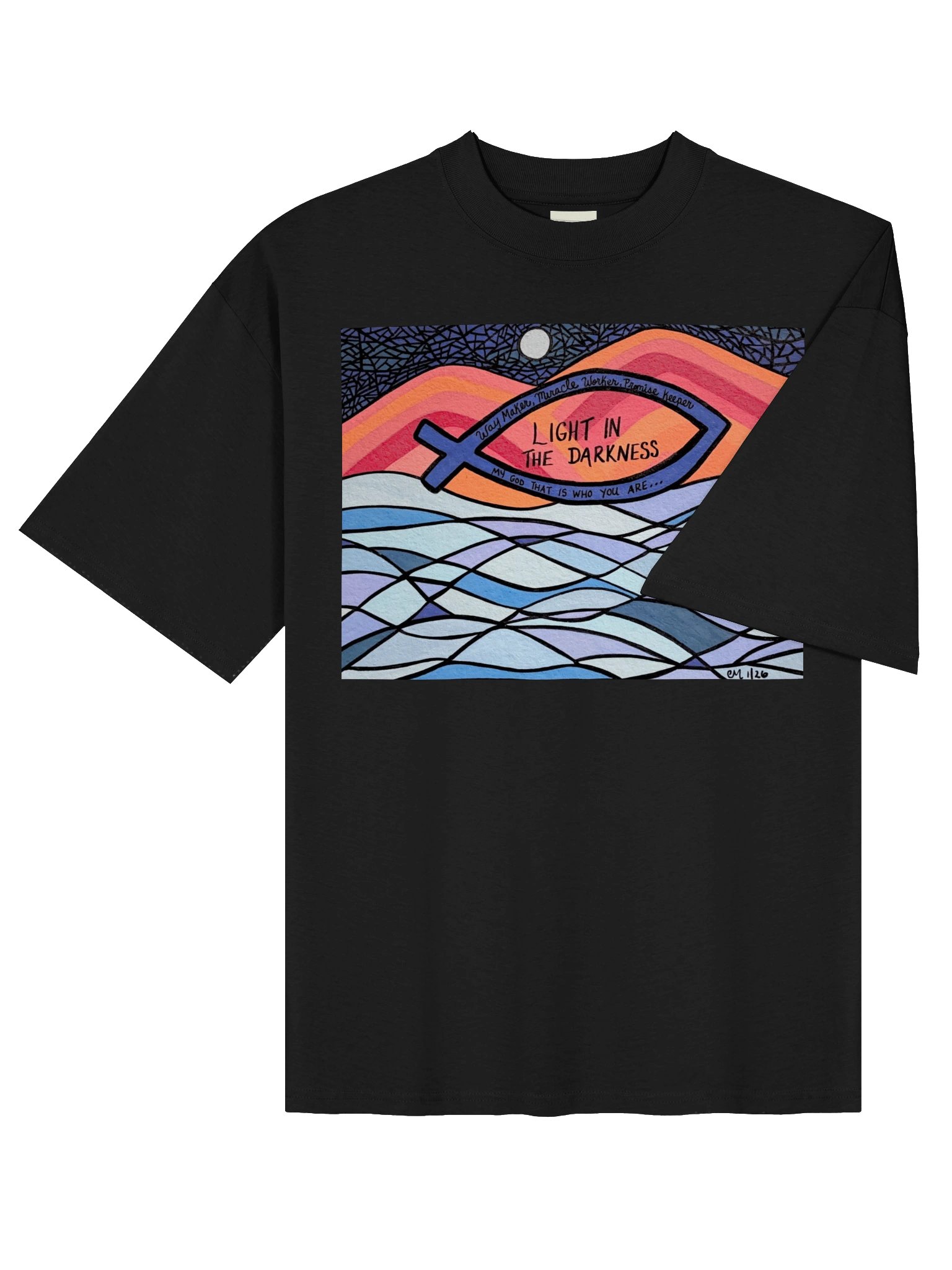 Light in the Darkness Christian Fish Tee product image (4)