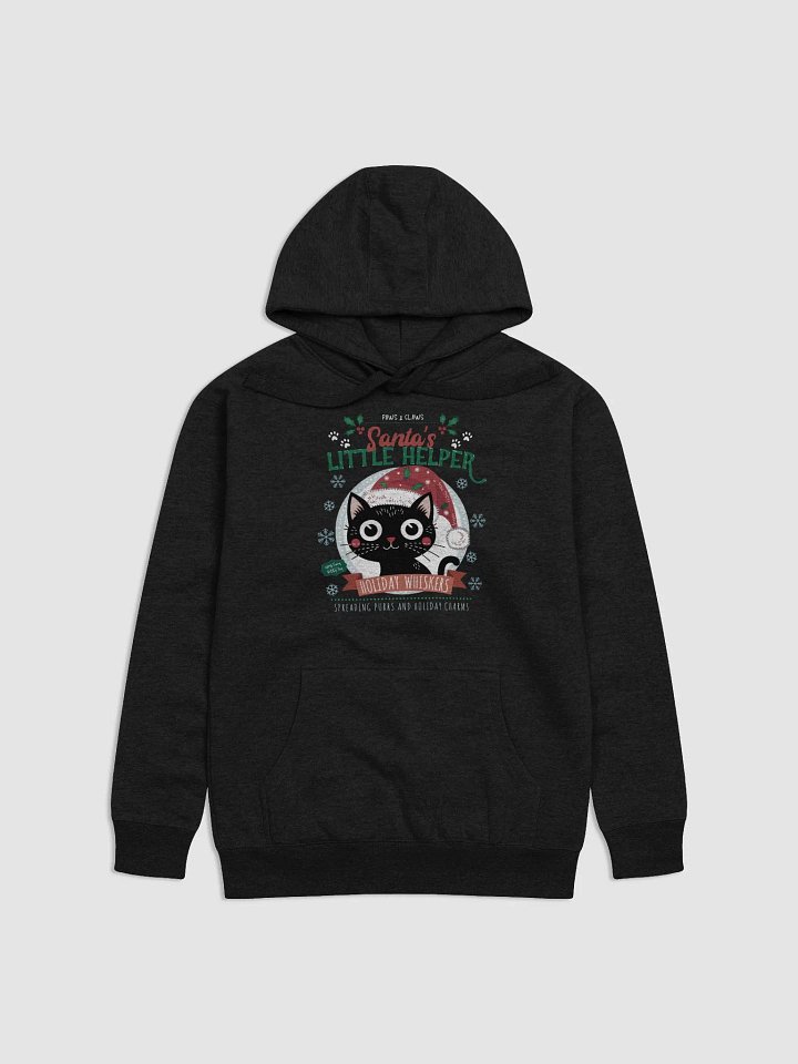 Santa's Little Helper Hoodie -Premium Black product image (2)