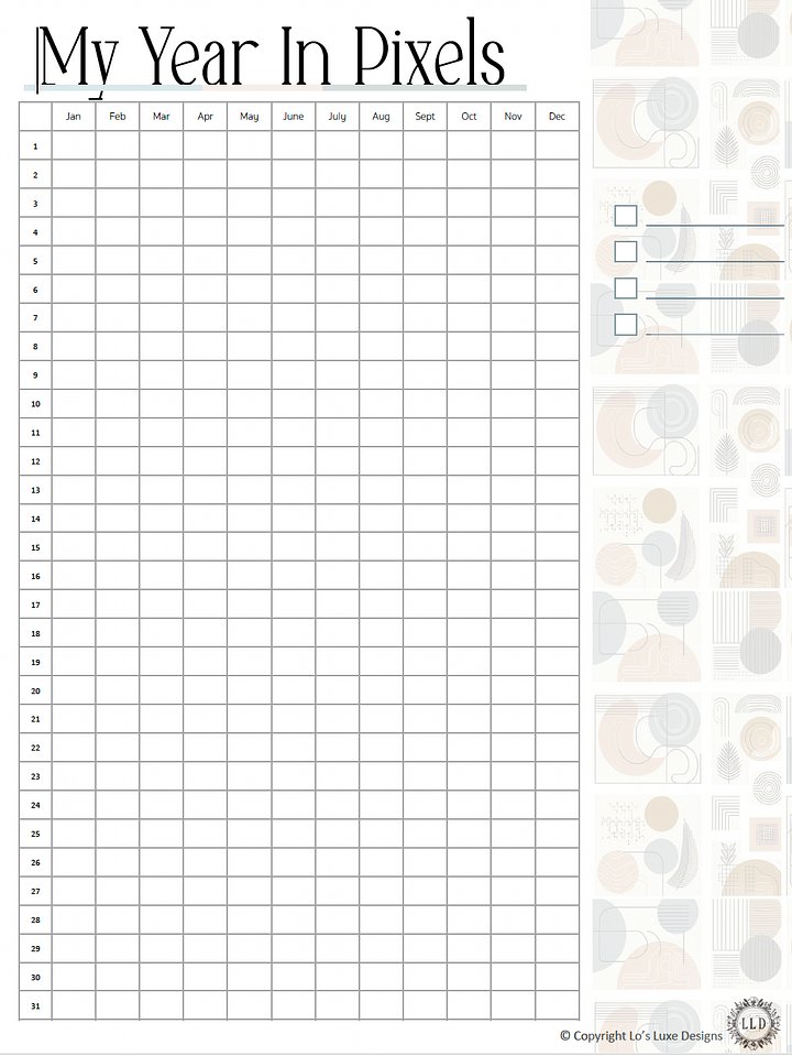 Geometric Bliss - Habit Tracker Bundle - 8.5x11 Printable product image (2)