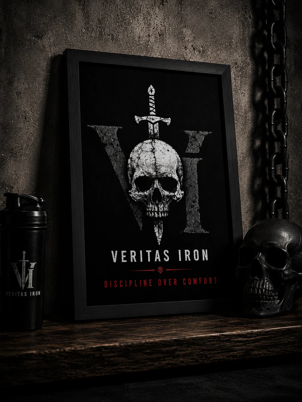 Discipline Over Comfort — Framed Print product image (1)