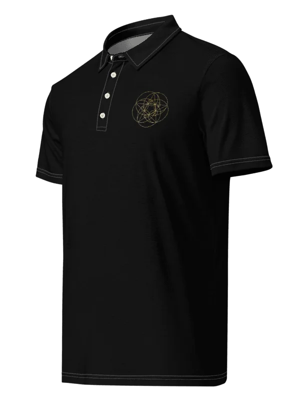 Golden fibo Geometric Men's Polo Shirt product image (7)