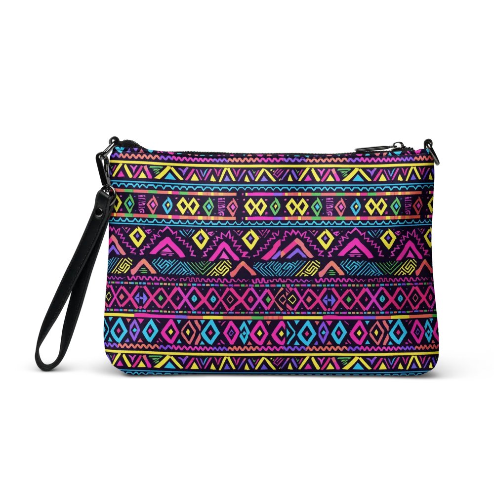 Neon Tribal Geometry Adventure Crossbody Bag product image (3)