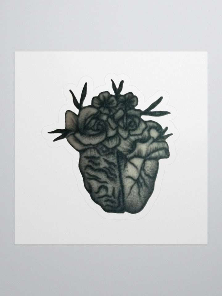 Brain Heart Floral Sticker product image (1)