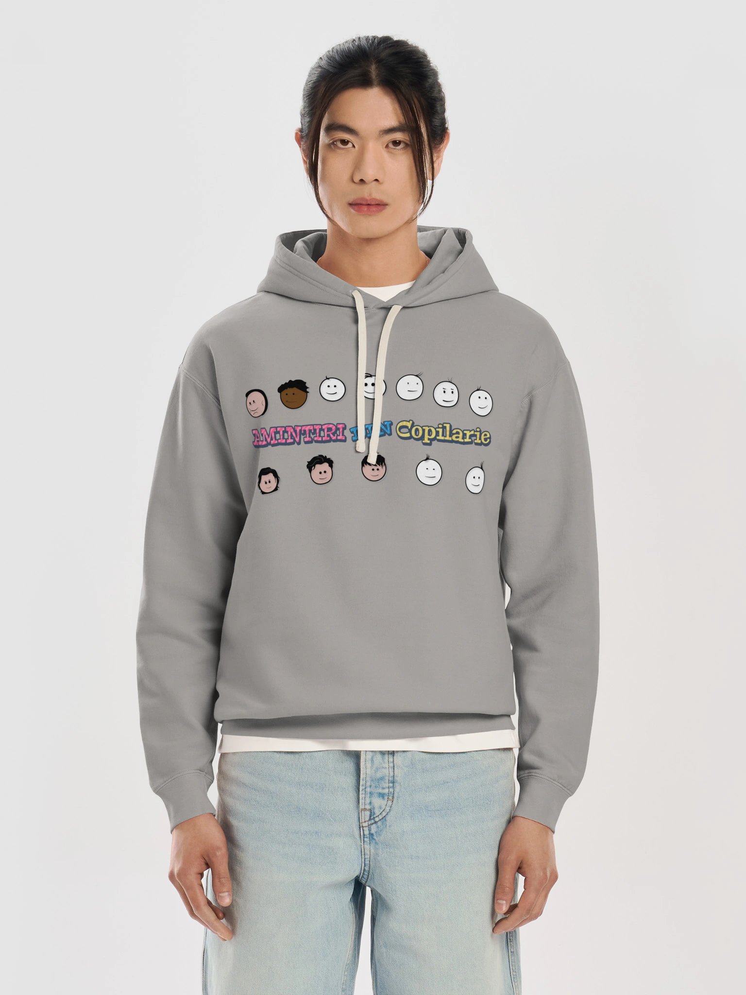 🧥 Hanorac Gri Bărbați „Amintiri Din Copilărie” – Personajele product image (5)