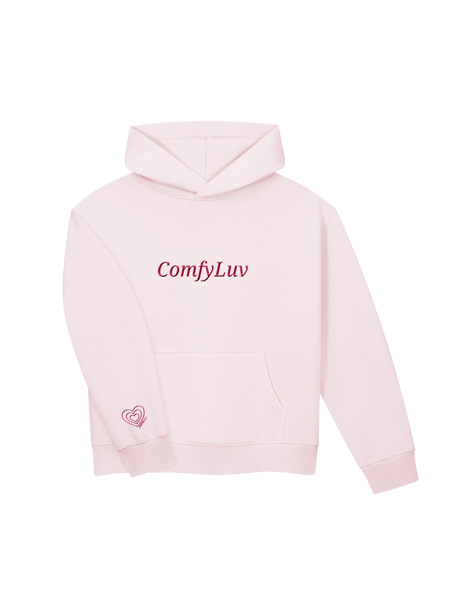 Slightly Cropped Hoodies Baby Pink product image (3)