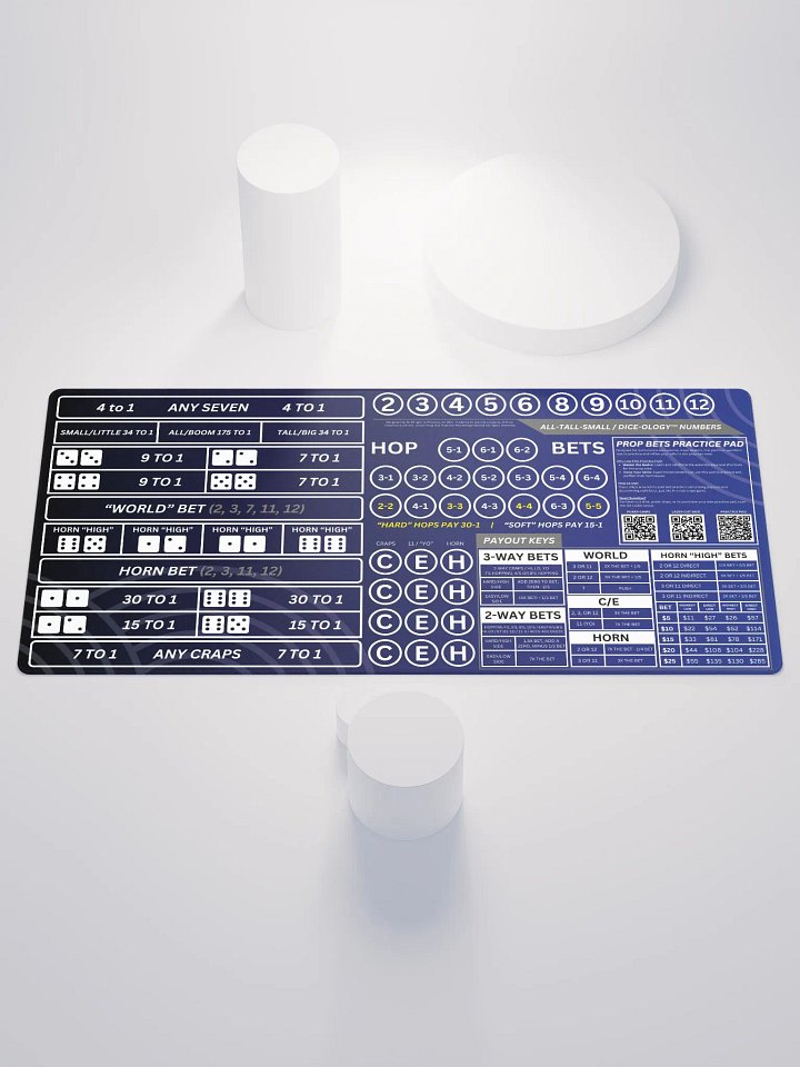 Craps Prop Bet Practice Pad - MidKnight Blue product image (1)