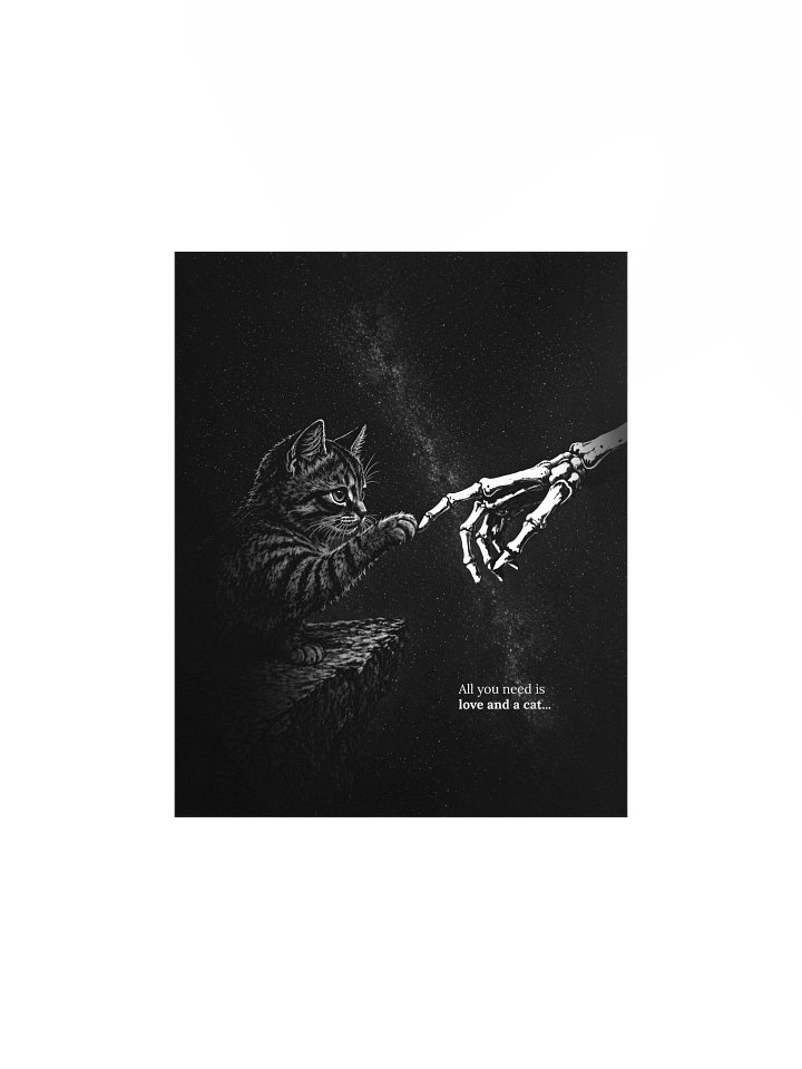 All You Need Is Love and a Cat – Art Print product image (1)
