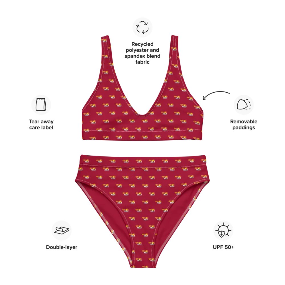 MSLA Red High Waisted Bikini product image (7)