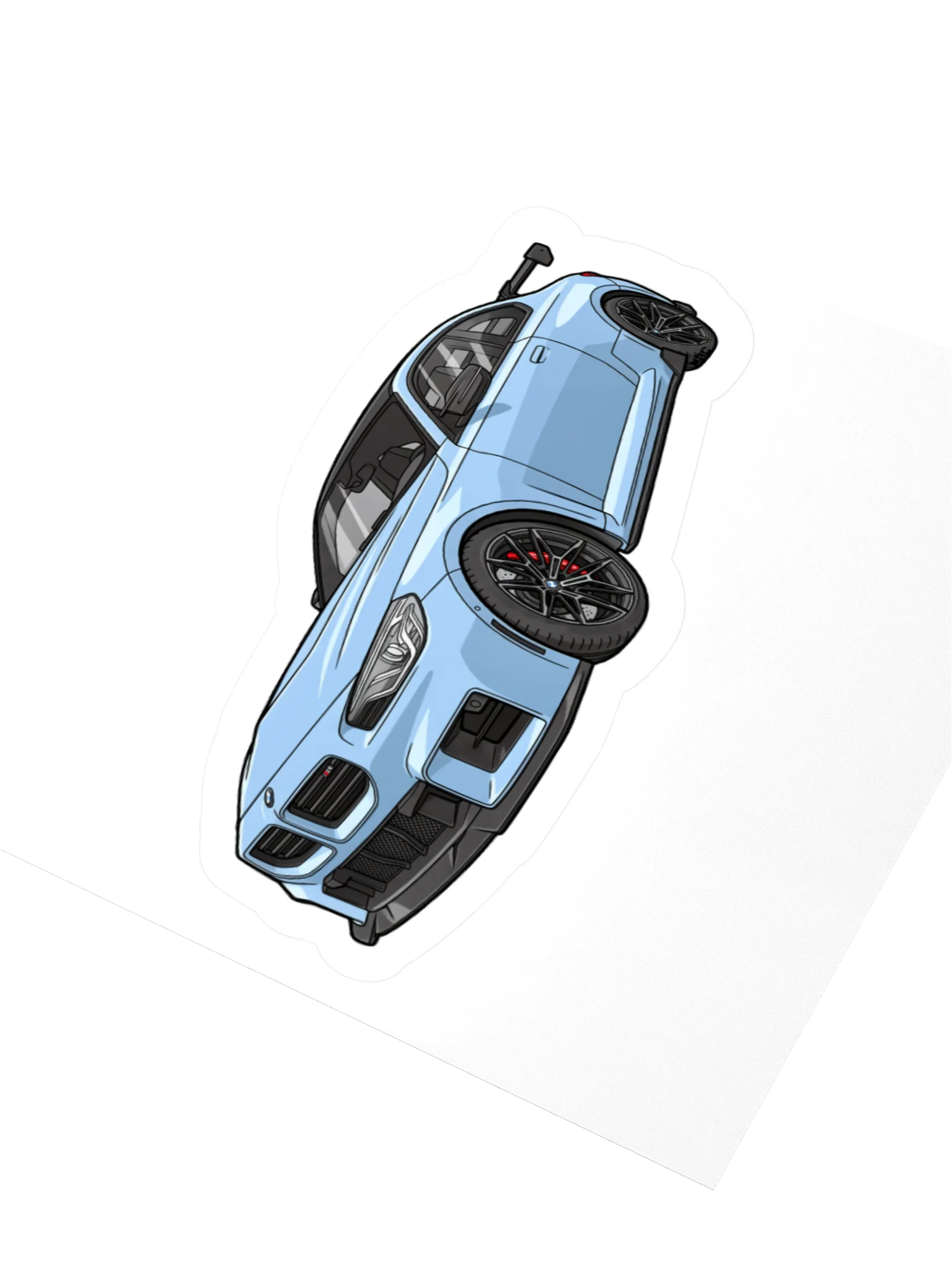 Zandvoort Blue BMW M2 Sticker (Retro, Sketch, Silhouette) product image (7)