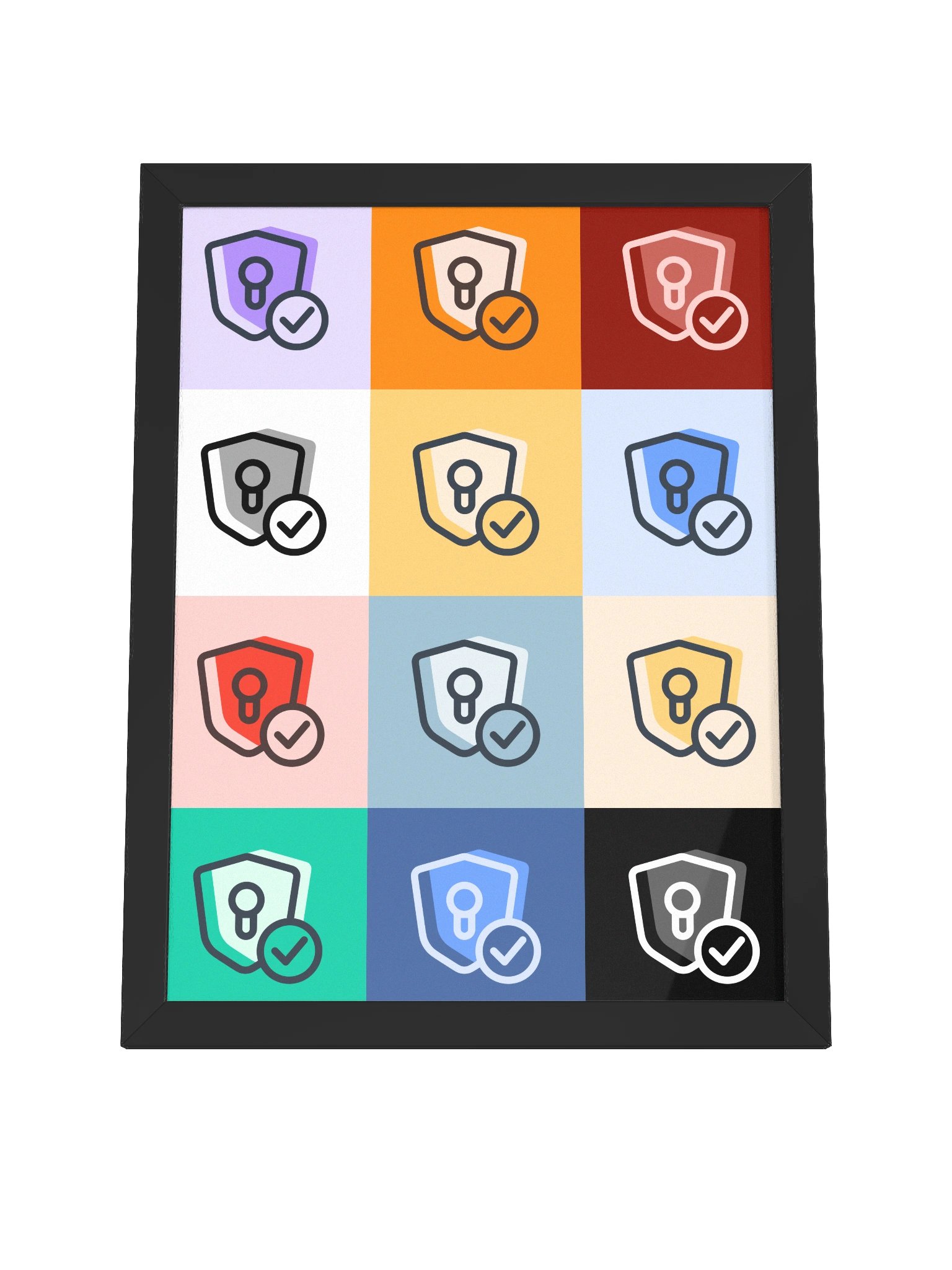 Multi-Color Shields 2.0 (Framed 3x4 Portrait) product image (12)