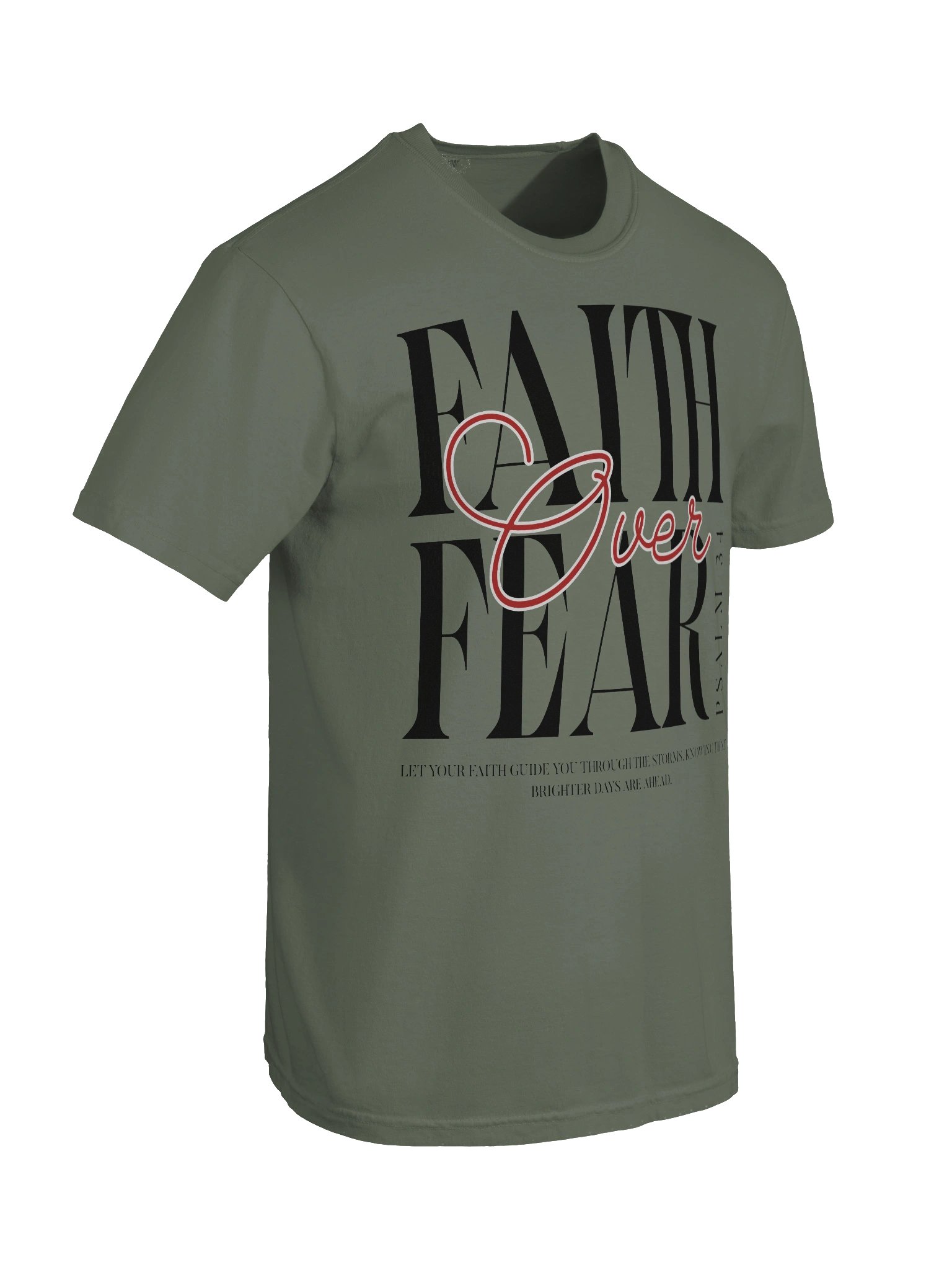 Faith Over Fear Psalm 34 Comfort Color T-shirt product image (8)