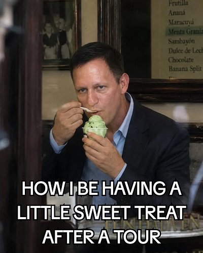 Don’t ever let the haters make you feel weird for getting yourself a little sweet treat after a tour
