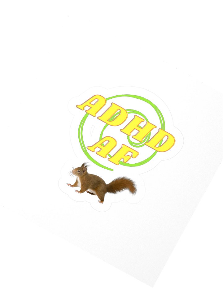 ADHD AF Green Swirl Kiss Cut Sticker product image (2)