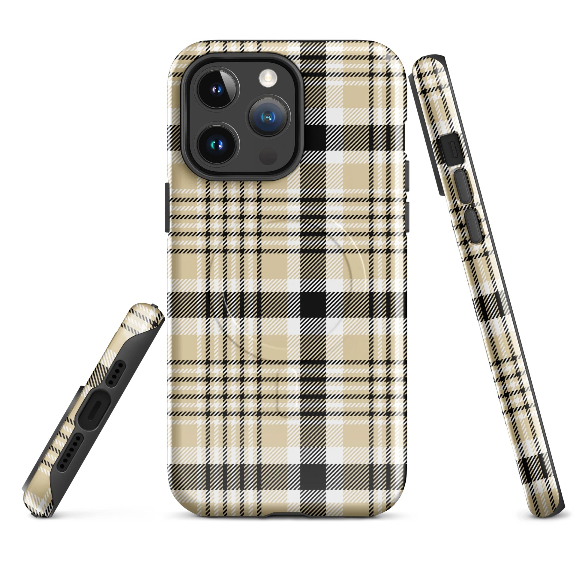 Beige Plaid MagSafe® Tough Case for iPhone® product image (7)