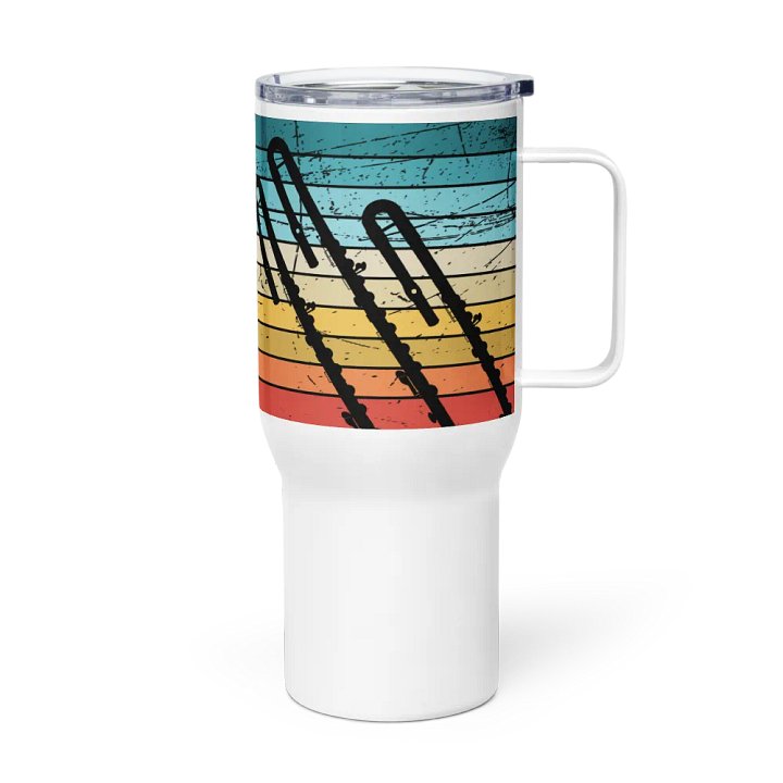 Retro Abstract Flute Stainless Steel Travel Mug - Bass product image (1)