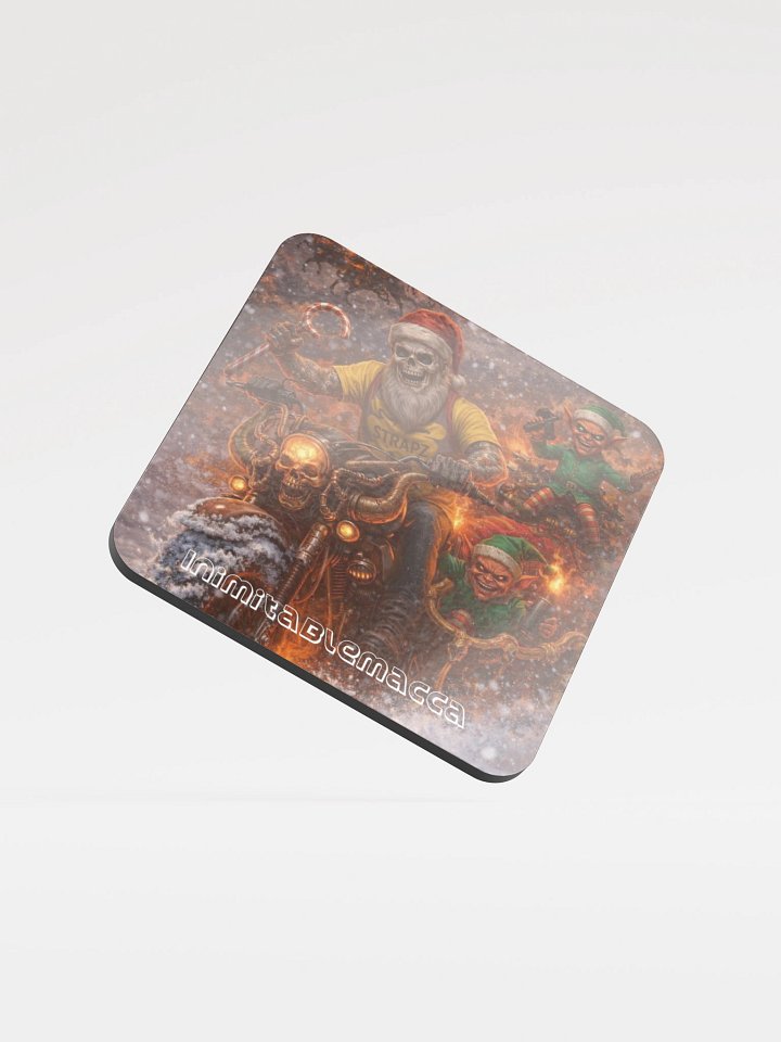 Macca Hell Christmas Cork coaster product image (1)