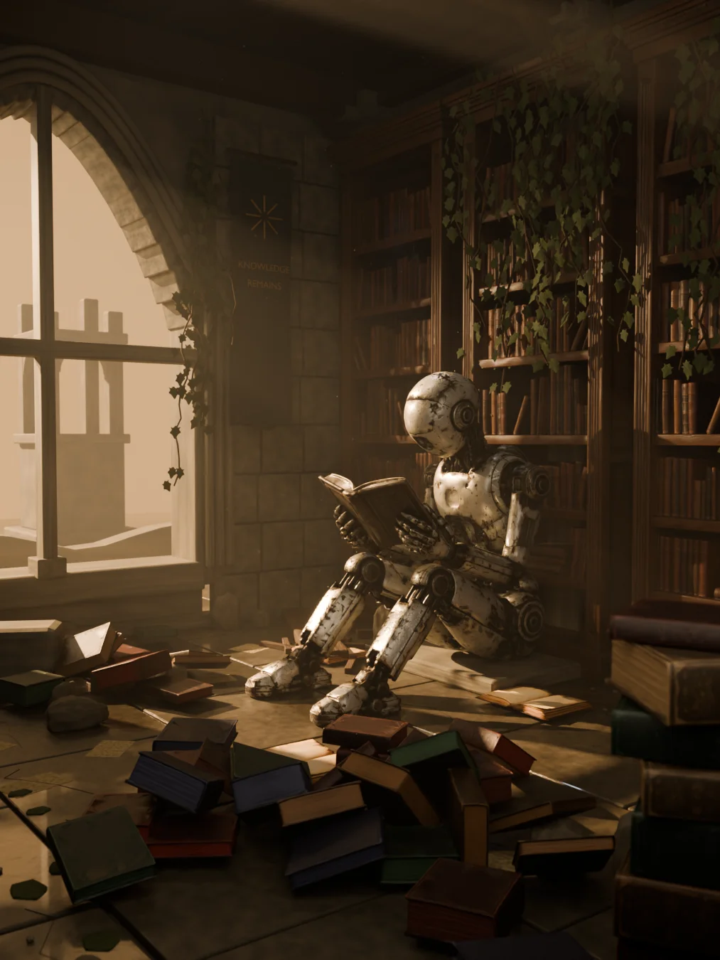 Robot in Library | Scene File product image (3)